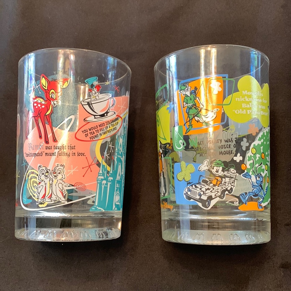 Walt Disney World 100th Anniversary McDonalds Tumbler, set of 2